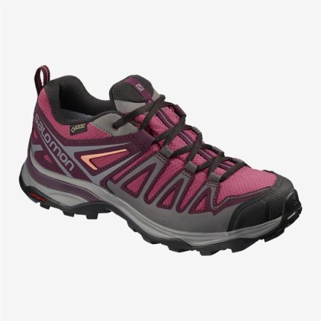 Salomon X ULTRA 3 PRIME GTX W Womens Hiking Shoes Rose UK QKAO